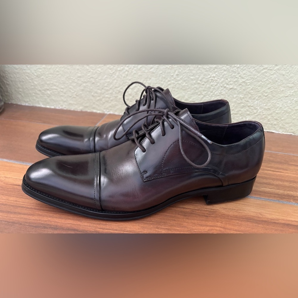 Kenneth Cole New York Men's Light Jolt Oxford Dark Brown Dress Shoes Size 11
